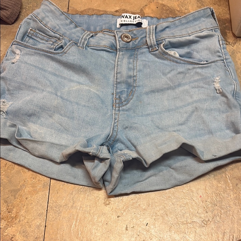 Wax Jean Light Blue Jean Shorts